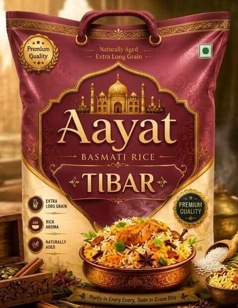 Aayat Basmati Rice Tibar Basmati Rice 26kg pack